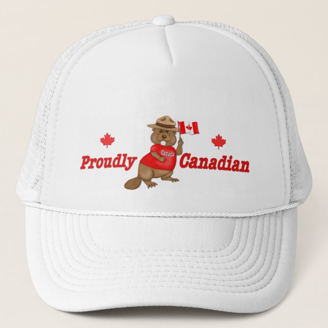 Gorra De Camionero Orgulloso castor canadiense (Anverso)