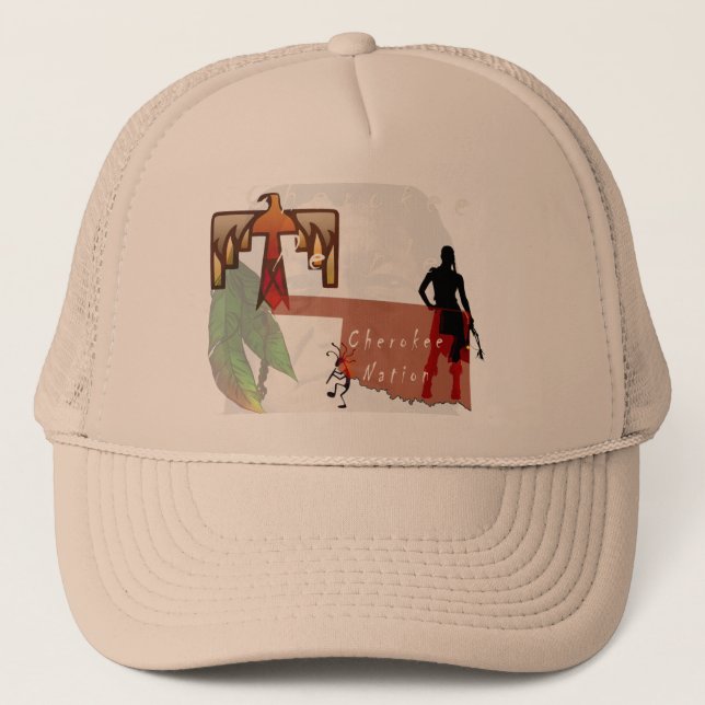 Gorra De Camionero orgulloso cherokee (Anverso)