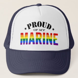Gorra De Camionero Orgulloso de mi bandera arcoiris marina gay