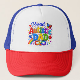 Gorra De Camionero Orgulloso Padre Autista Colorido Aceptación del Au