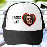 Gorra De Camionero Orgulloso Personalizado foto Corazón de texto pers<br><div class="desc">Sube una foto, personalizar el texto y crea tu sombrero de béisbol personalizado fácilmente. Haga clic en EDITAR DISEÑO y, a continuación, seleccione texto para cambiar el color o el tamaño del texto. Puede TRANSFERIR este DISEÑO a otros productos de Zazzle y ajustarlo para que se ajuste a la mayoría...</div>
