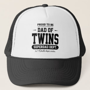 Gorra De Camionero Orgulloso ser papá de los gemelos Superdad Dept.