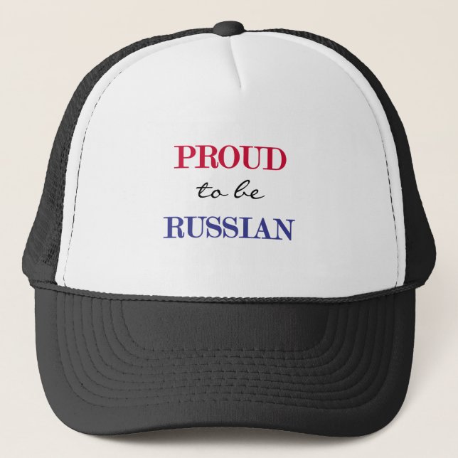 Gorra De Camionero Orgulloso ser ruso (Anverso)