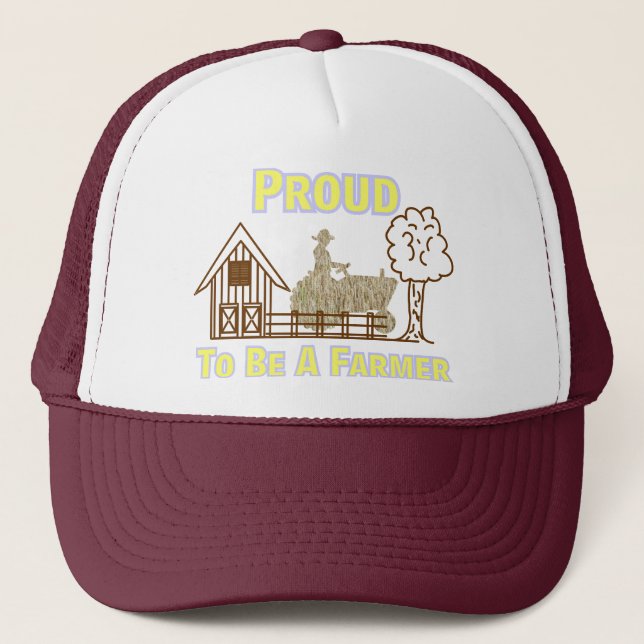 Gorra De Camionero Orgulloso ser un gorra/un casquillo del granjero (Anverso)