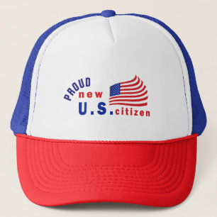 Gorra De Camionero Orgulloso Tee Norteamericano, nuevo ciudadano esta