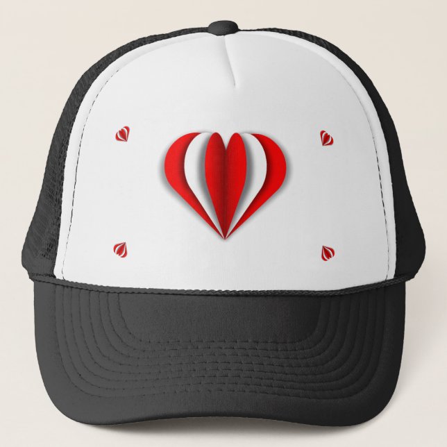 Gorra De Camionero Origami de corazón (Anverso)