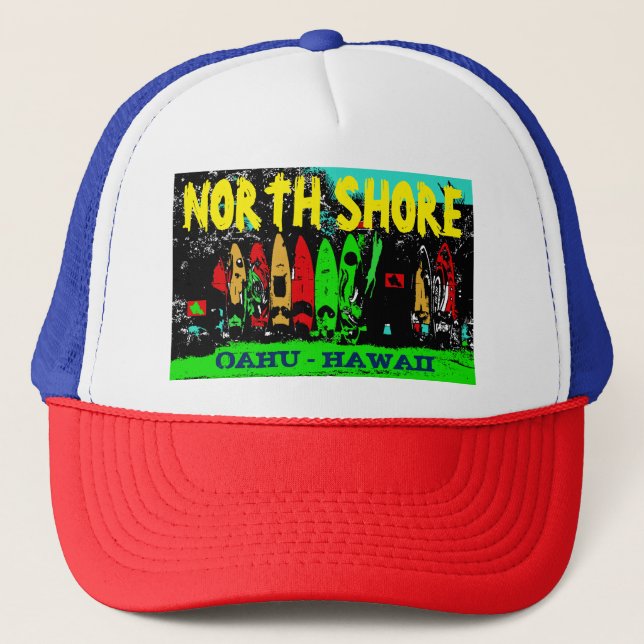 GORRA DE CAMIONERO ORILLA DEL NORTE OAHU HAWAII (Anverso)
