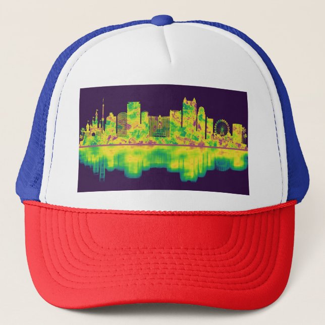 Gorra De Camionero Orlando Florida Skyline (Anverso)