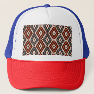 Gorra De Camionero Ornamento étnico bohemio inmaculado