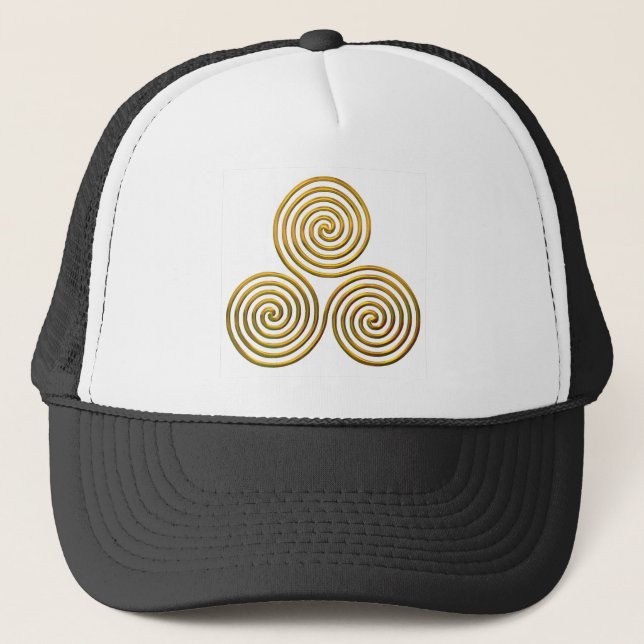 Gorra De Camionero Oro de Triskele (Anverso)