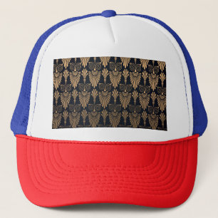 Gorra De Camionero Oro negro Art Deco: Retro.