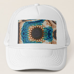 Gorra De Camionero Oro turquesa Sol Southwestern Art