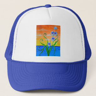 Gorra De Camionero Orquídeas del Océano Sunset