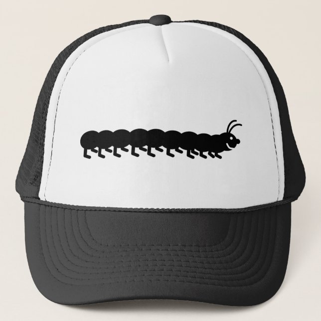 Gorra De Camionero oruga negra (Anverso)