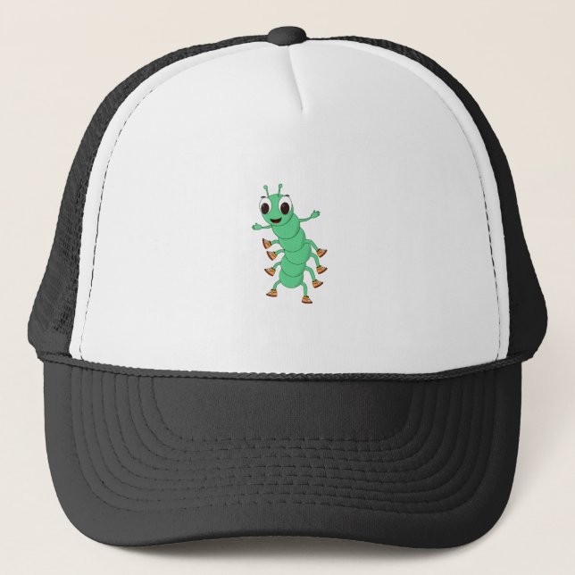 Gorra De Camionero oruga verde (Anverso)
