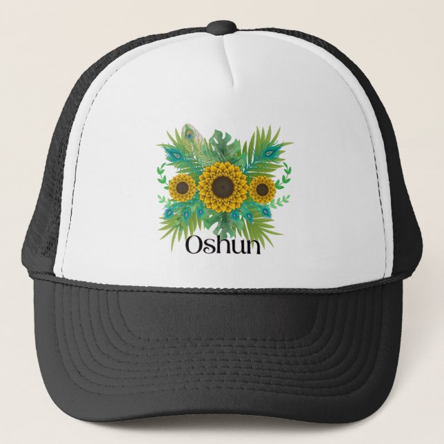 Gorra De Camionero Oshun Goddess Sunflowers (Anverso)