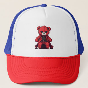 Gorra De Camionero Osito de peluche rojo lindo niño
