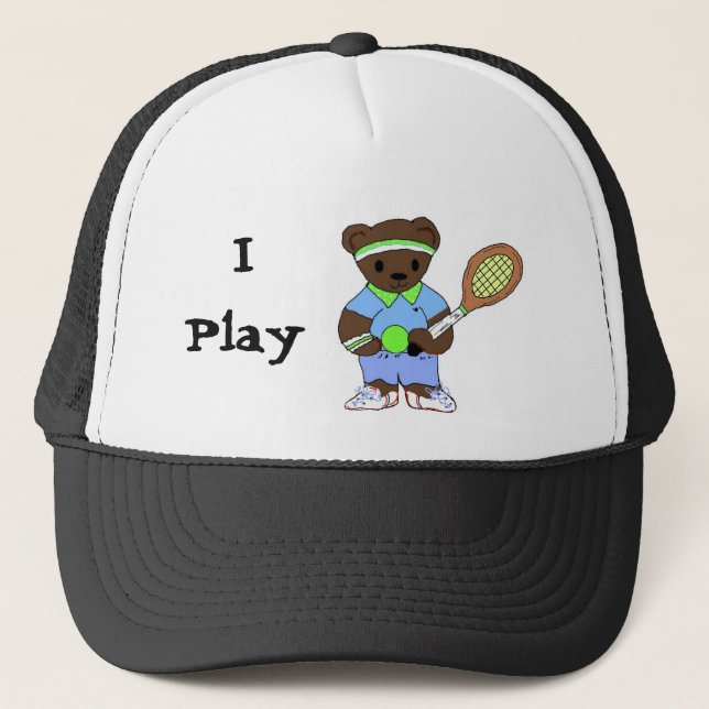 Gorra De Camionero Osito jugador de tenis (Anverso)