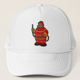 Gorra De Camionero Oso como bombero con manguera