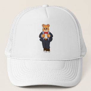 Gorra De Camionero Oso como novio con traje