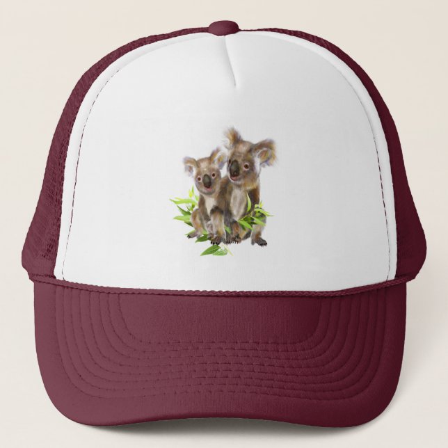 Gorra De Camionero Oso de Koala, un animal australiano lindo (Anverso)