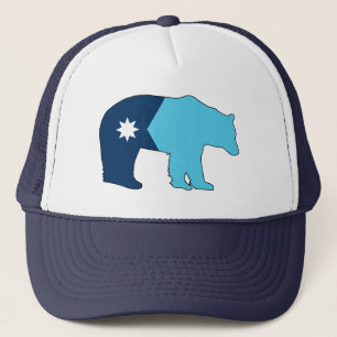 Gorra De Camionero Oso de la bandera de Minnesota