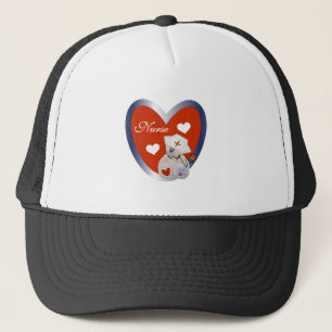 Gorra De Camionero Oso de la enfermera con las camisetas y los