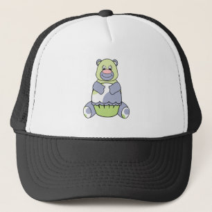 Gorra De Camionero Oso de lunares azules y verdes