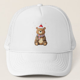 Gorra De Camionero Oso de Navidad