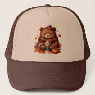 Gorra De Camionero Oso de otoño rústico/vintage