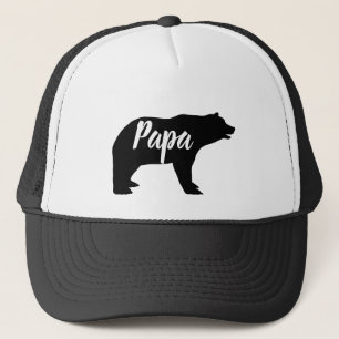 Gorra De Camionero oso de papa de animales de bosque rústico