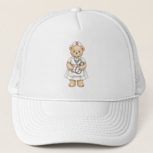 Gorra De Camionero Oso de peluche enfermera personalizado nombre de e