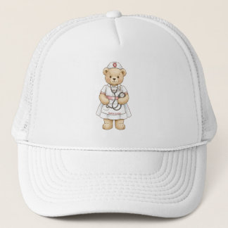 Gorra De Camionero Oso de peluche enfermera personalizado nombre de e