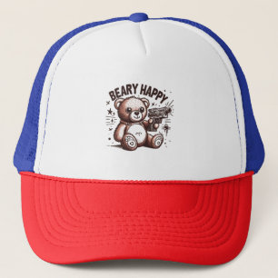 Gorra De Camionero Oso de peluche muy feliz