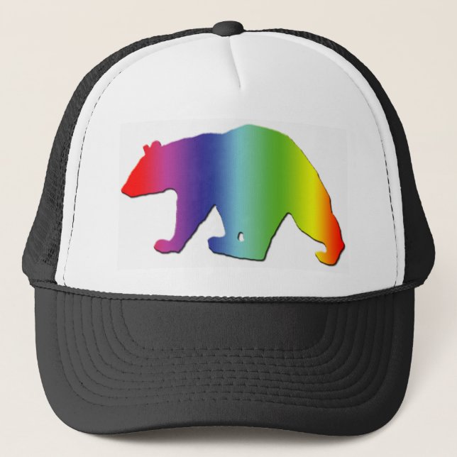 Gorra De Camionero Oso del arco iris (Anverso)