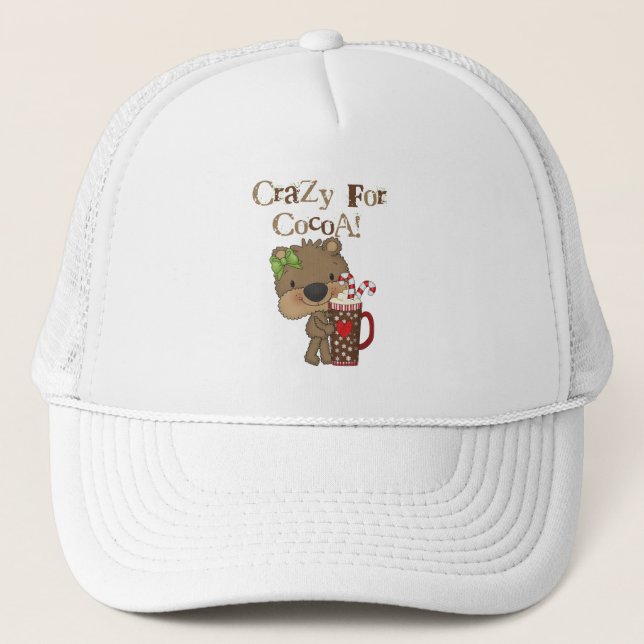 Gorra De Camionero Oso del chica loco para el cacao (Anverso)