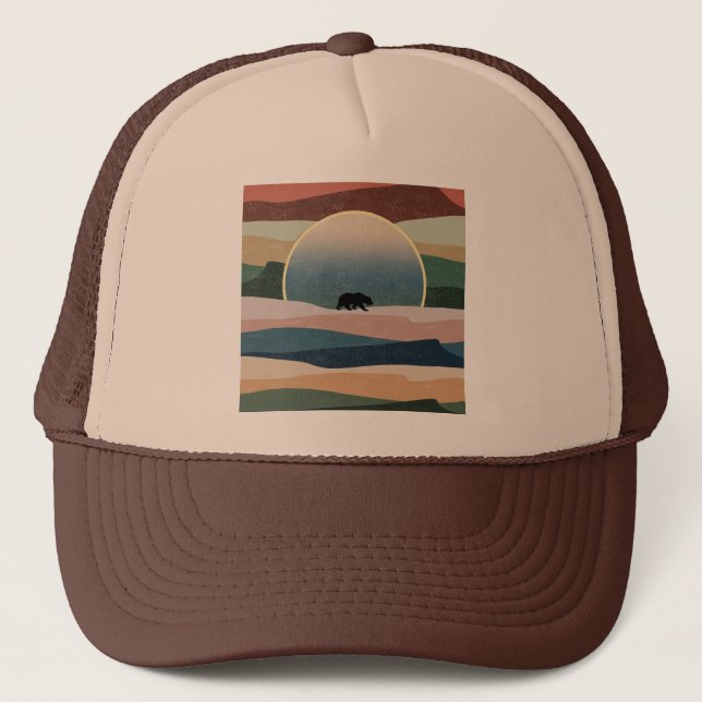 GORRA DE CAMIONERO OSO EN EL SOL DESIERTO (Anverso)