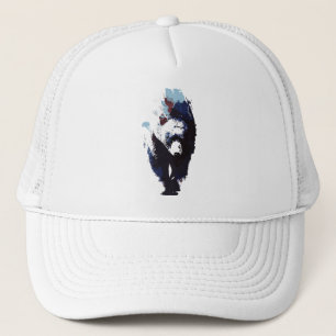 Gorra De Camionero Oso Grizzly Abstracto en Tonos Audaces