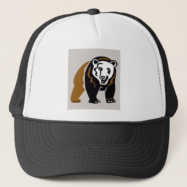Gorra De Camionero Oso GRIZZLY gráfico - Amante animal - Naturaleza (Anverso)