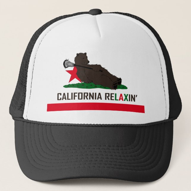Gorra De Camionero Oso LaCrosse de California (Anverso)