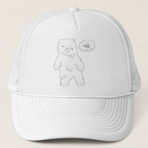 Gorra De Camionero Oso lindo del zombi
