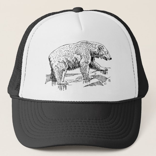 Gorra De Camionero Oso Marrón Grande (Anverso)