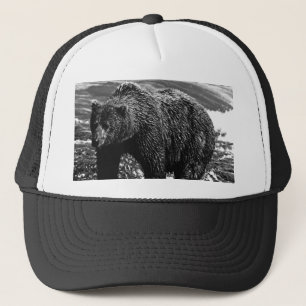 Gorra De Camionero Oso marrón vintage de USA Alaska