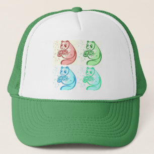 Gorra De Camionero Oso Panda de arte pop lúdico