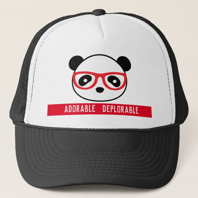 Gorra De Camionero Oso Panda deplorable y adorable (Anverso)