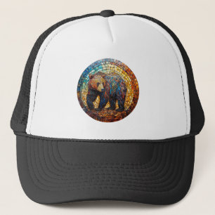 Gorra De Camionero Oso Pardo Arte Espíritu de Vida Silvestre Estética