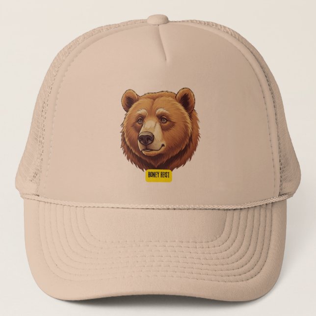Gorra De Camionero Oso pardo. Atracador de dinero (Anverso)