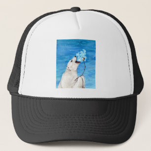 Gorra De Camionero Oso Polar con malvavisco tostado