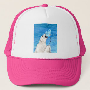 Gorra De Camionero Oso Polar con malvavisco tostado