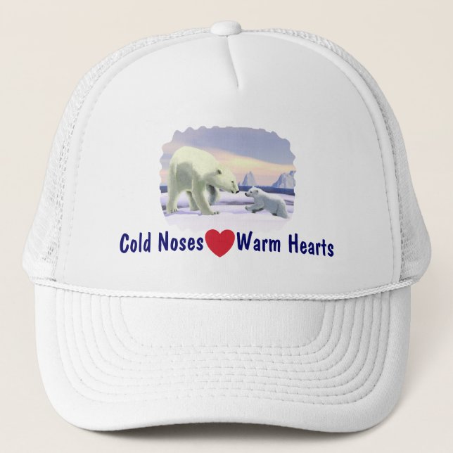 Gorra De Camionero Oso Polar - Mama Nose Best (Anverso)